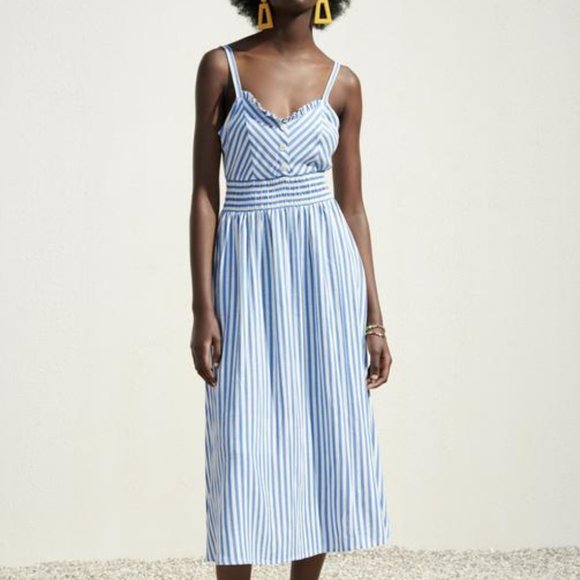 Zara Striped Midi Dress (Small) - Picture 2 of 2